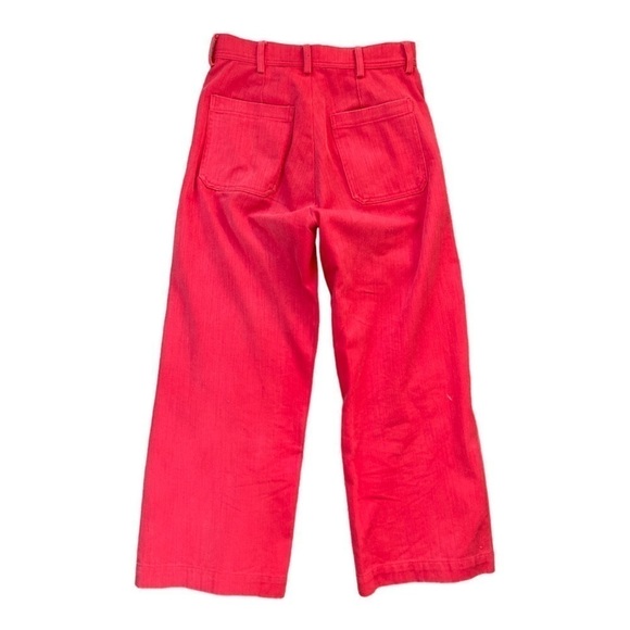 Bellerose Lotan Wide Leg Crop Pants in Red - Picture 3 of 7
